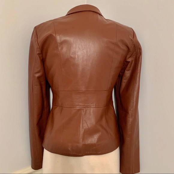 Nicole Miller Leather Jacket Vintage Style Sz M - Picture 2 of 5